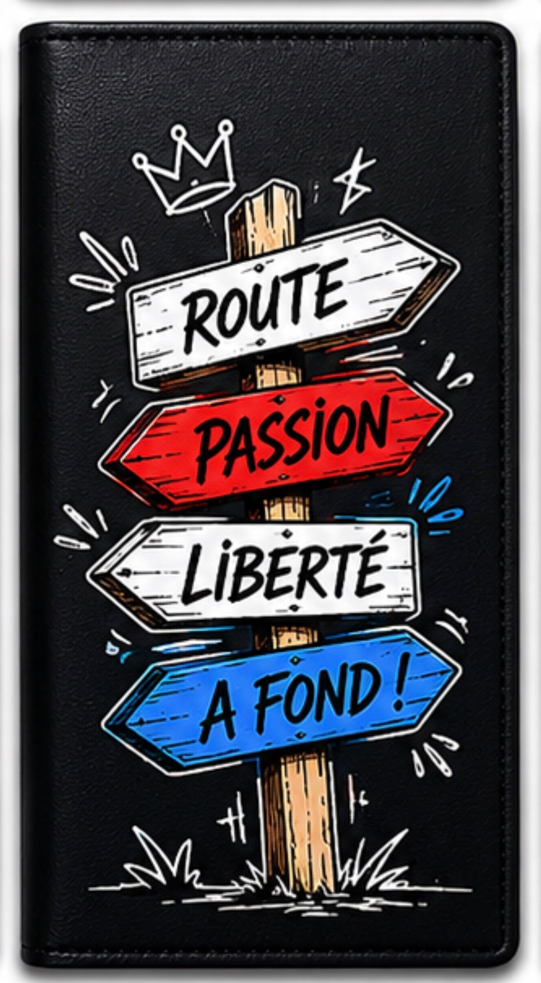 Protège carte grise - route passion liberté à fond