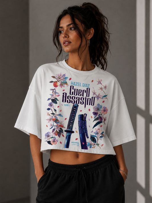 Assasino cuero crop top
