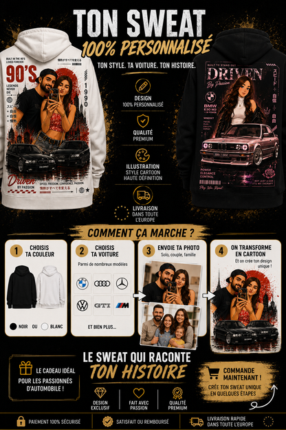Sweat personnalisé - Crée une pièce unique à ton image.